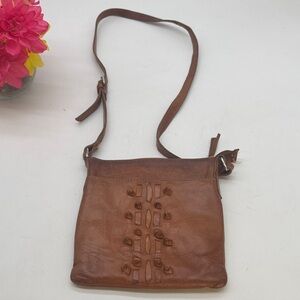 Noonday Collection Brown Leather Knotted Crossbody Bag BRN9208C